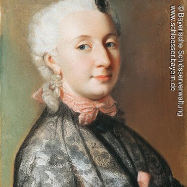 Porträt der Markgräfin Wilhelmine von Bayreuth von Jean-Etienne Liotard um 1745, Neues Schloss, Bayreuth