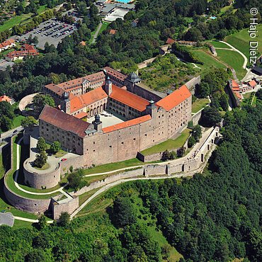 Kulmbach, Plassenburg, Luftaufnahme