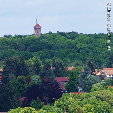 Vestner Turm im Hintergrund (Zirndorf, Romantisches Franken)