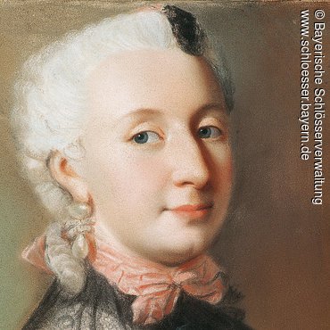 Porträt der Markgräfin Wilhelmine von Bayreuth von Jean-Etienne Liotard um 1745, Neues Schloss, Bayreuth