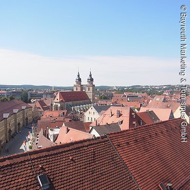 Blick über Bayreuth zur Stadtkirche, Bayreuth