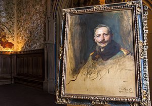 Wilhelm II. in der Stammbaumhalle, Burg Hohenzollern