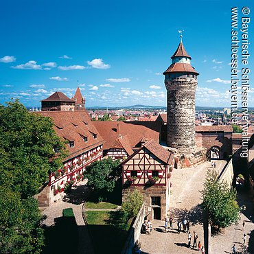 Innerer Burghof mit Sinwelturm, Kaiserburg Nürnberg