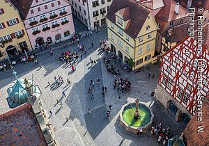 Blick auf den Marktplatz, Rothenburg ob der Tauber