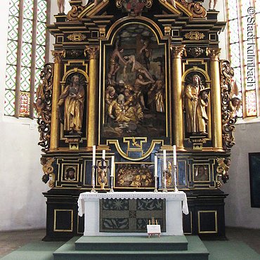 Kulmbach, Petrikirche, Hochaltar von Brenck und Schlehdorn