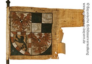Wappen Gundelfingen auf Fahne, Cadolzburg