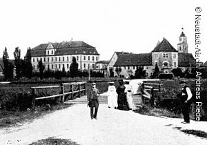 Postkarte „Neues und Altes Schloss” um 1900, Neustadt a.d.Aisch