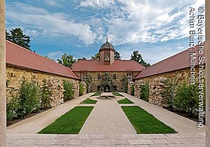 Eremitage, Altes Schloss, Blick über den Innenhof, Bayreuth