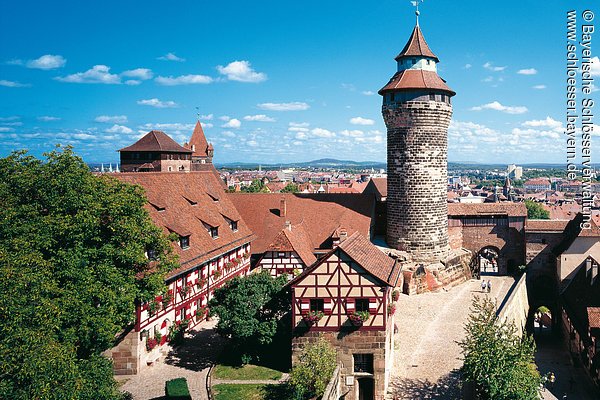 Innerer Burghof mit Sinwelturm, Kaiserburg Nürnberg