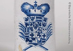 Fayence-Krug mit markgräflichen Wappen, Ansbach